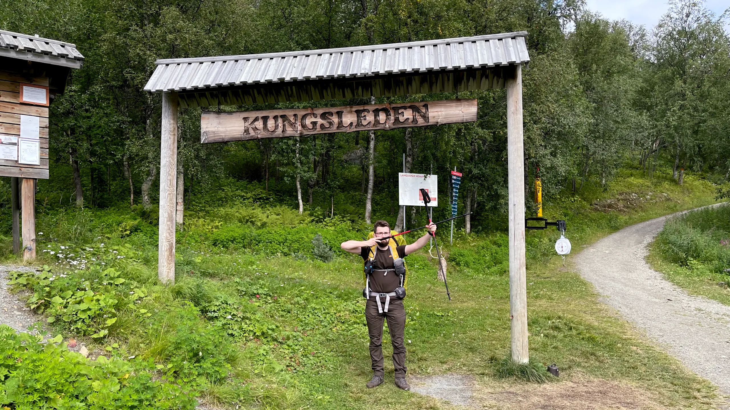 Brama szlaku Kungsleden w miejscowości Hemavan - Szwecja